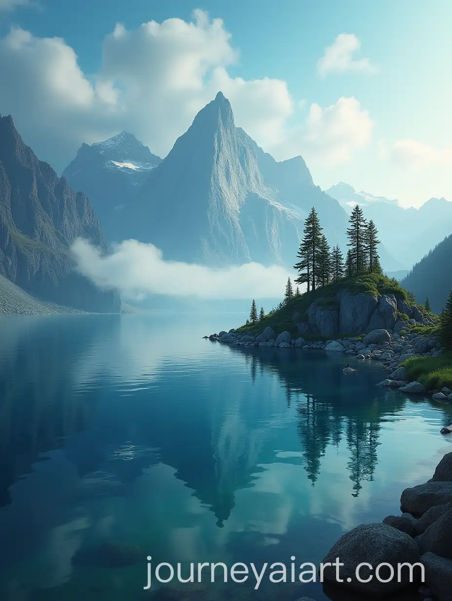 Scenic-Mountain-and-Sea-Landscape-with-Human-Habitat