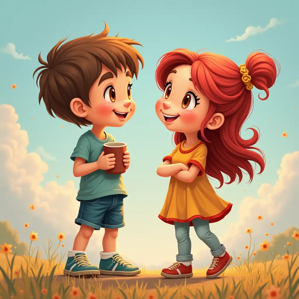 a boy and a girl