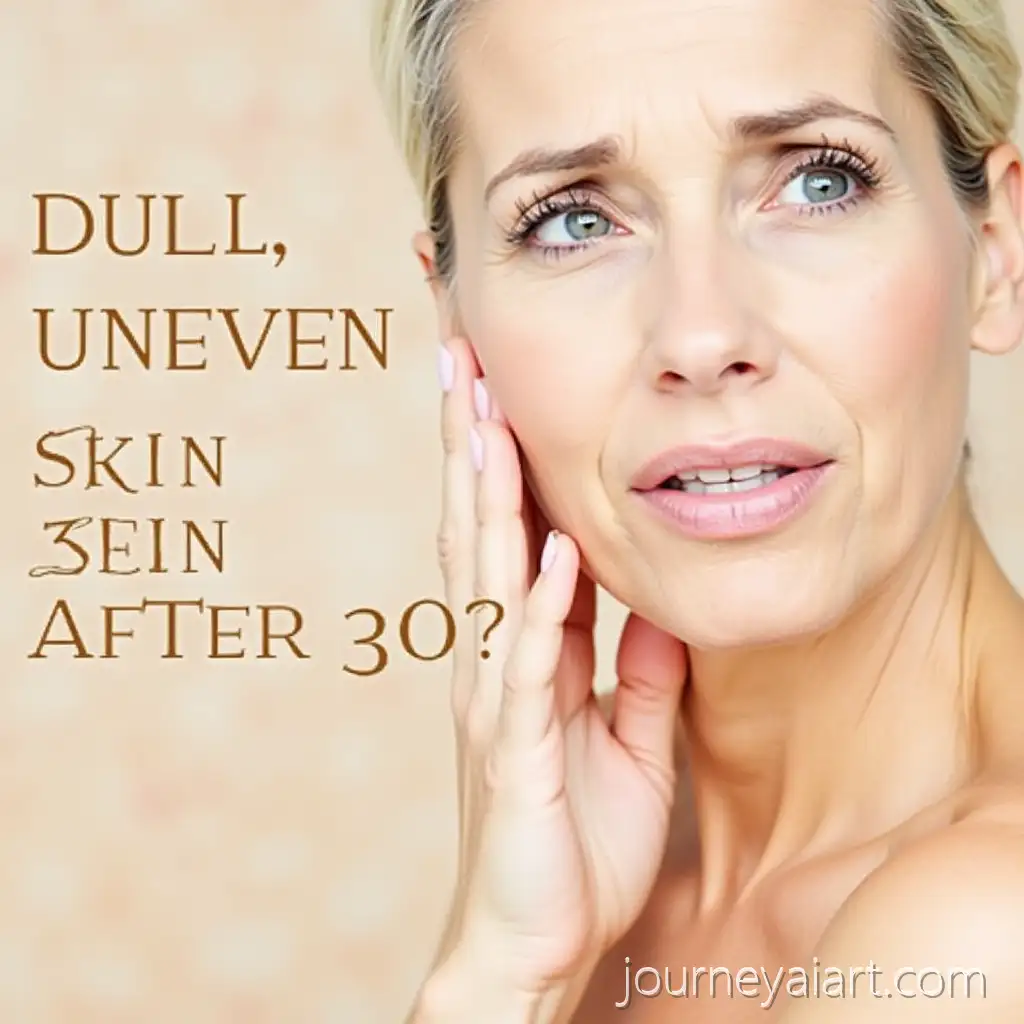 Mature-Woman-Concerned-About-DullAI-Image-Prompt-Expansion-Skin-After-30-with-Text-Overlay