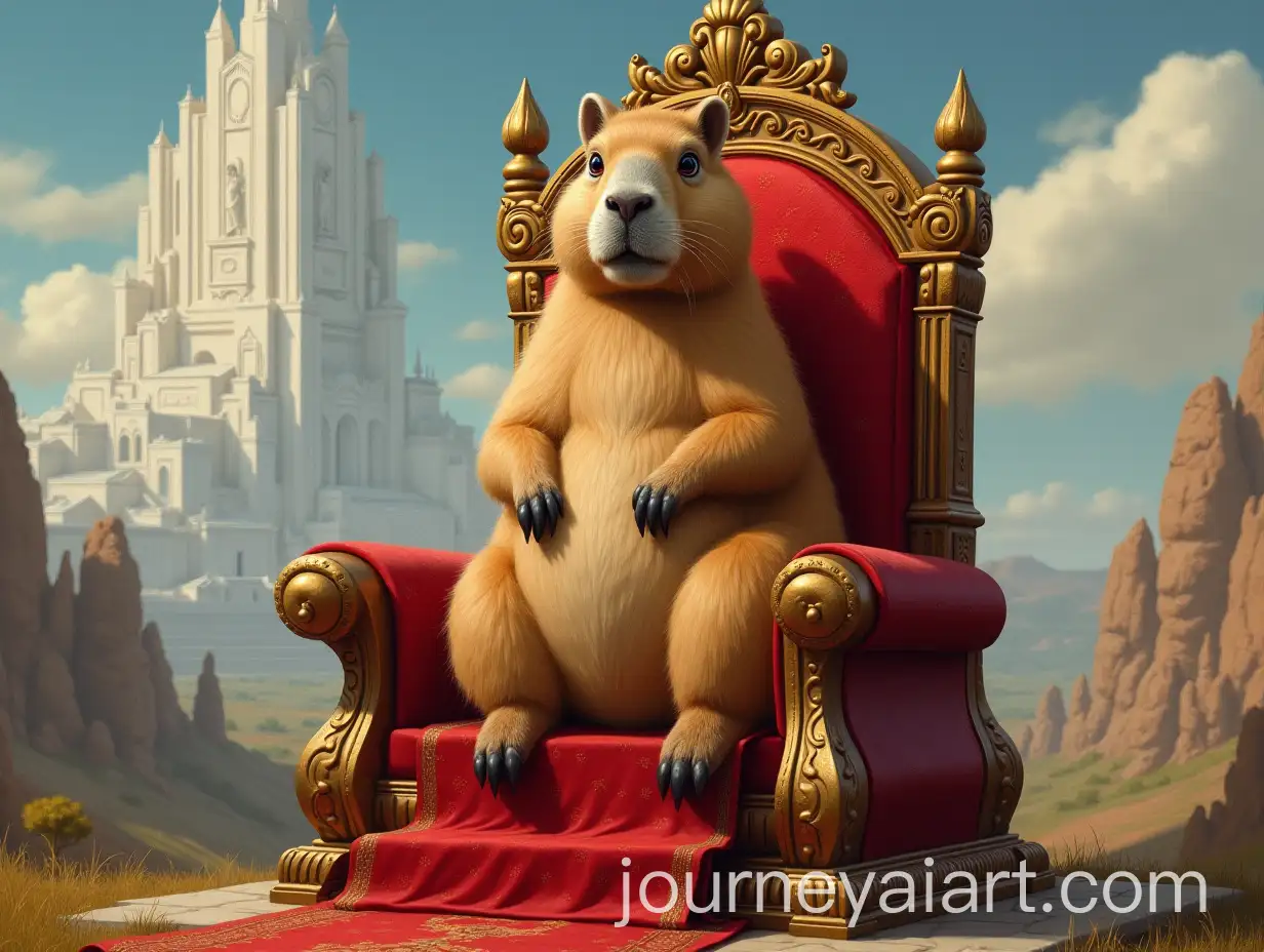 Majestic-Capybara-on-Throne-with-Monumental-View