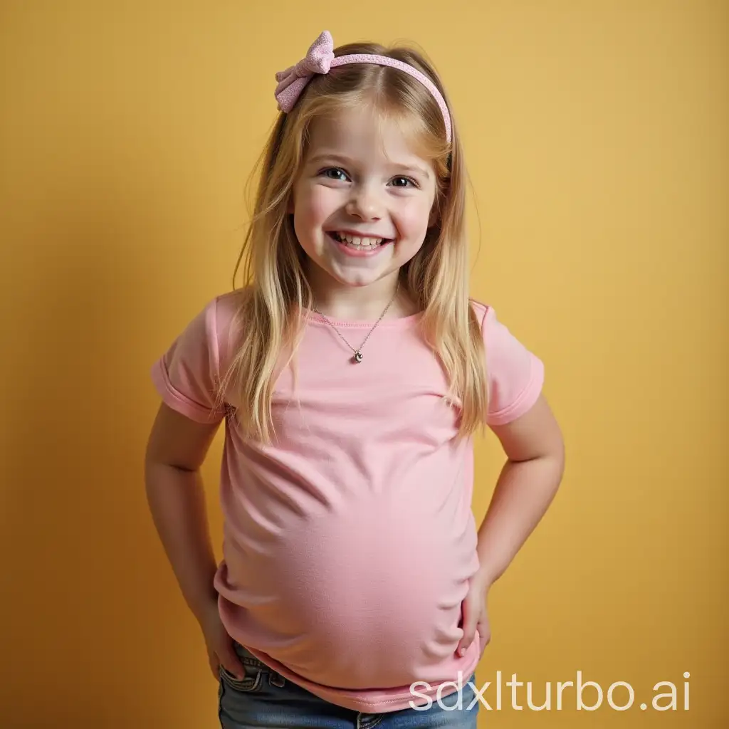 Cheerful-Blonde-Pregnant-Woman-at-Preschool-Celebration