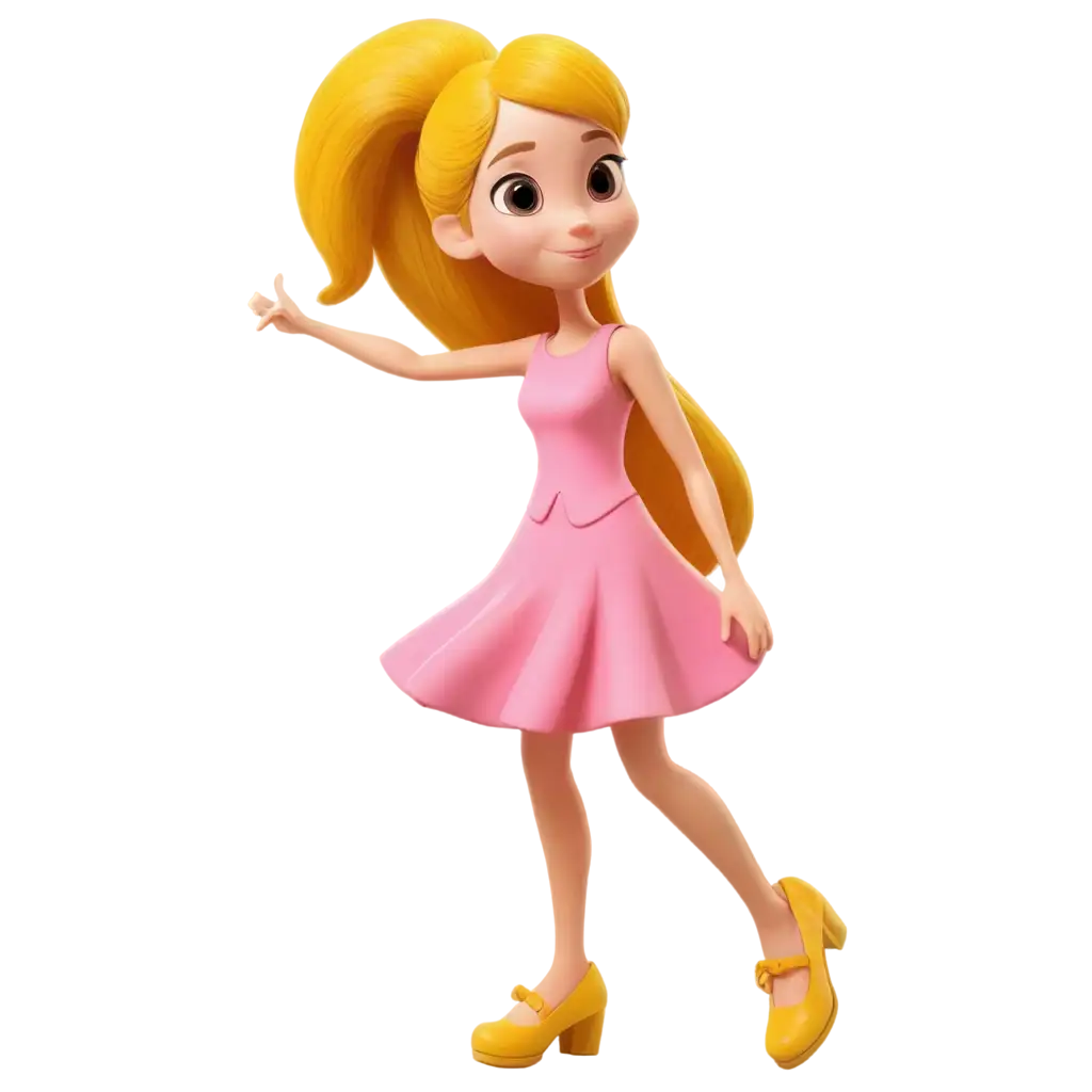 Pretty-Fashionable-Good-Girl-Cartoon-Character-PNG-for-Creative-Projects