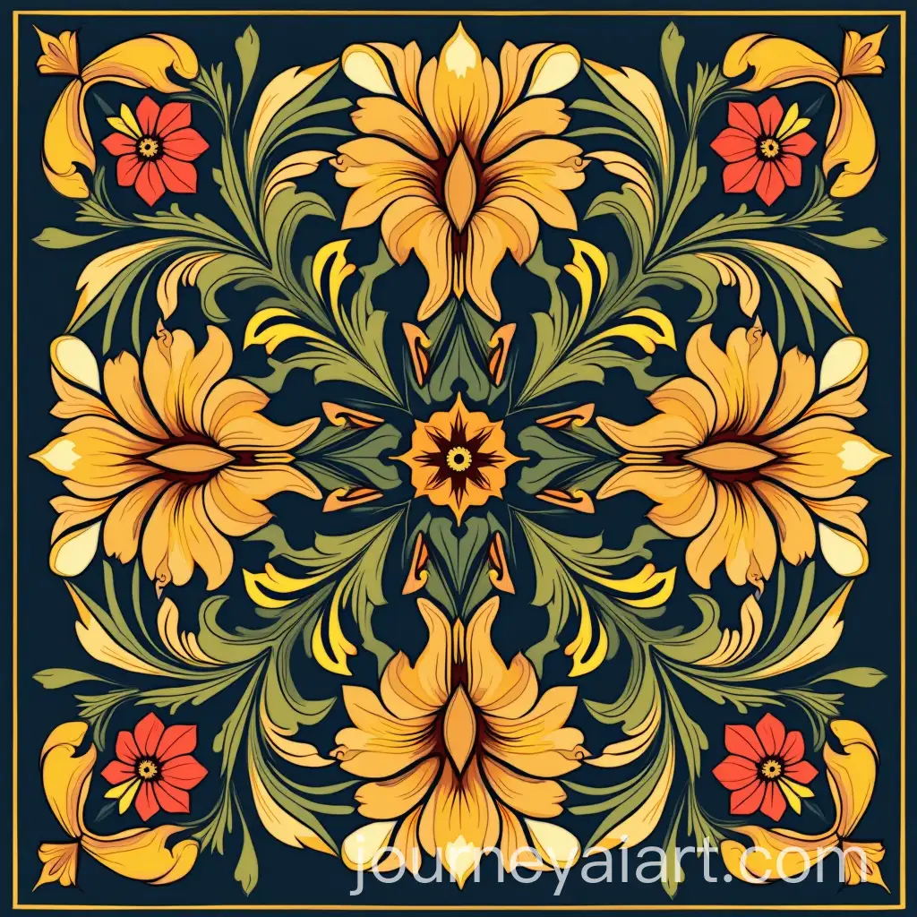 Art-Nouveau-Vectorized-Flower-Pattern-for-Printing