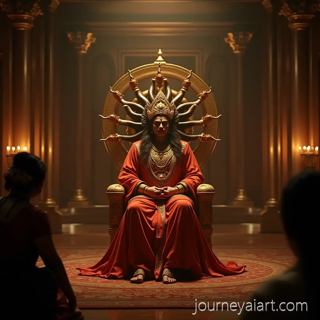Ravana-on-Throne-with-MandRavana-throne-room-sceneodari-in-Epic-Throne-Room