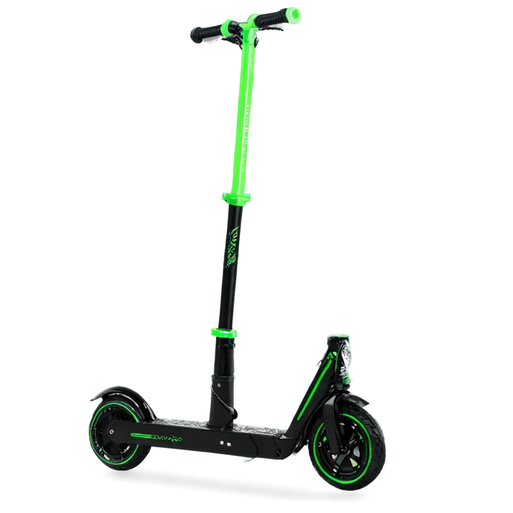 HighQuality-Scooter-PNG-Image-withPNG-Scooter-Image-SEO-Black-Body-and-Green-Handle-for-Versatile-Use