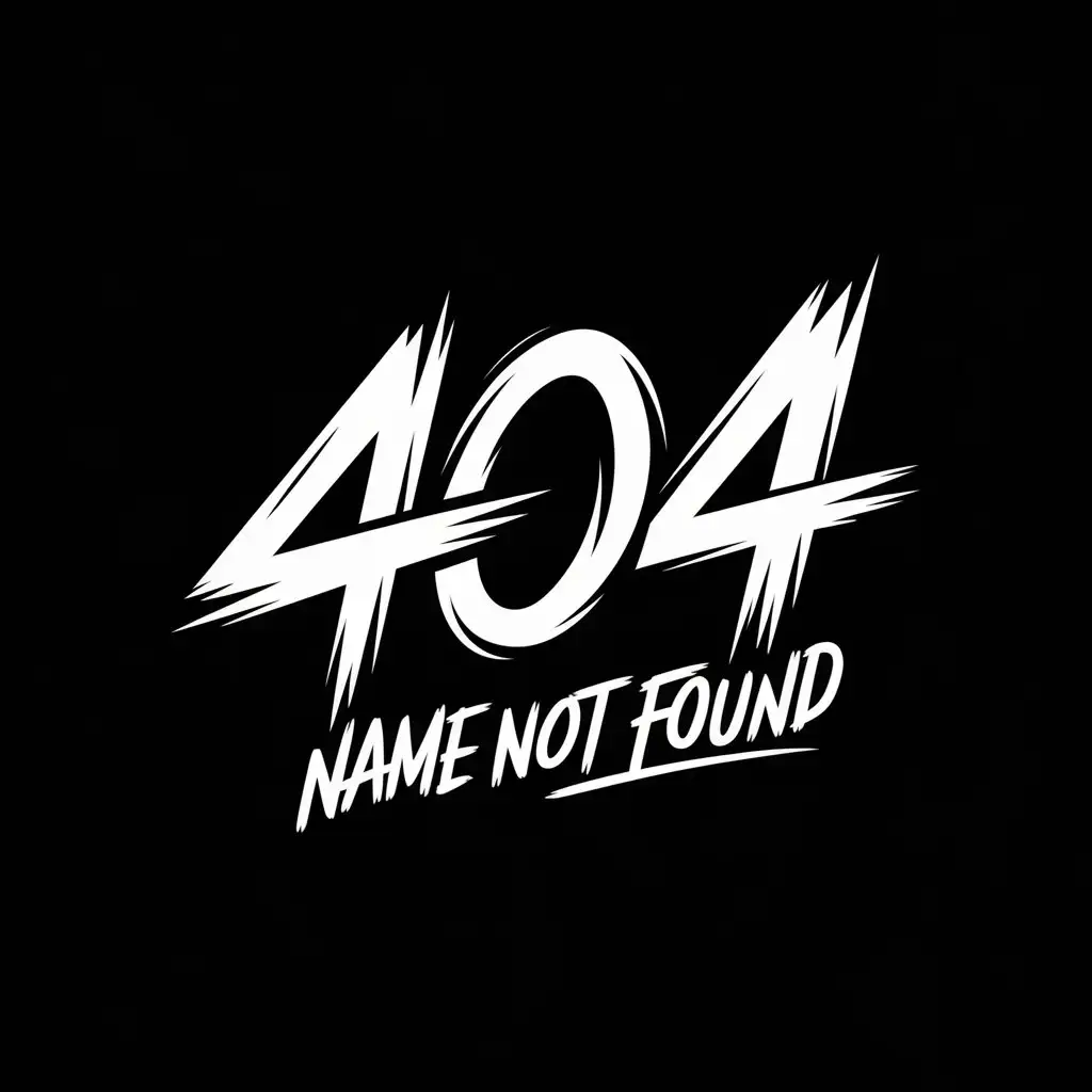 LOGO Design for 404 Bold HandDrawn Calligraphy with Urban Graffiti Style for Entertainment Industry