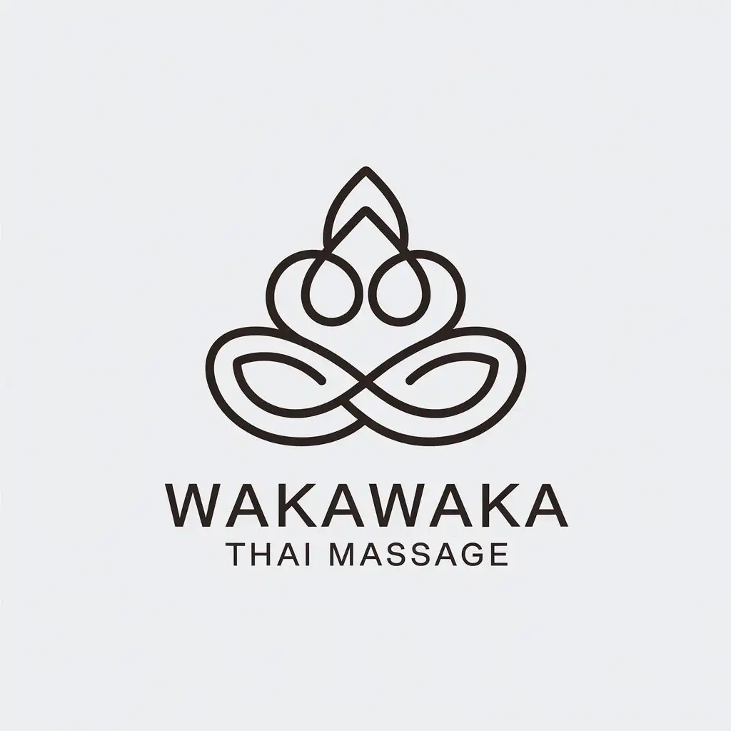 LOGO-Design-For-Wakawaka-Thai-Massage-Minimalistic-Vector-Design-with-Thai-Massage-Theme