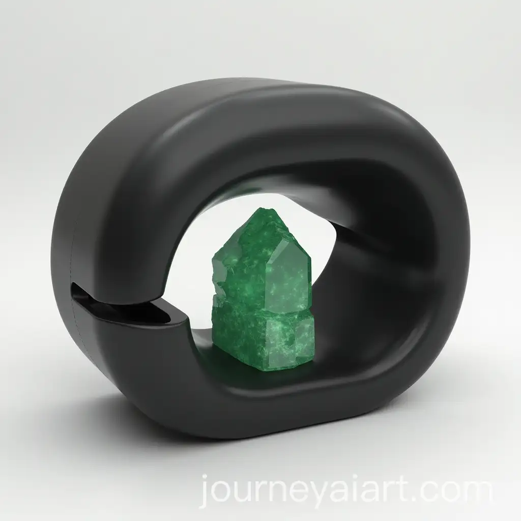 Modern-Minimalist-Object-with-Translucent-Green-Gemstone
