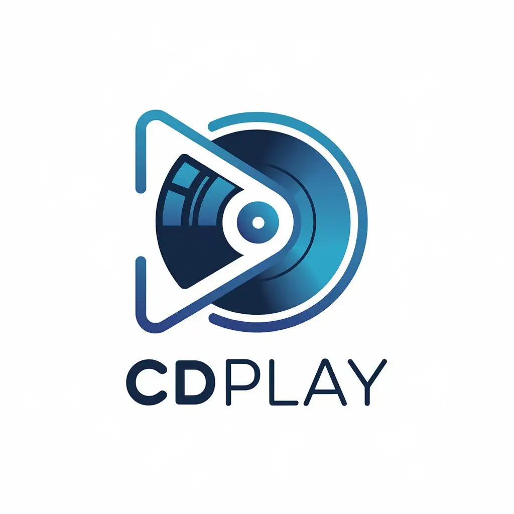 LOGO Design for CDPLAY Modern Gaming Symbol for Technology Industry with Vector Style and Clear Background