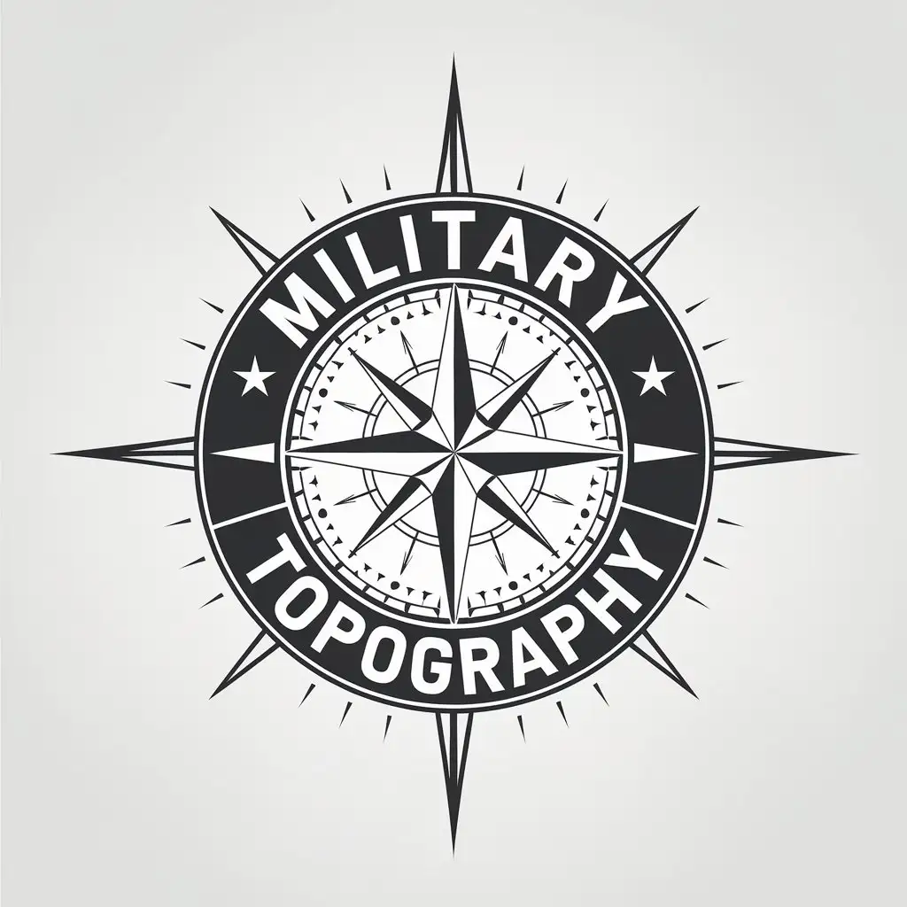 LOGO Design for Military Topography Navigation Compass with Moderate Style and Clear Background