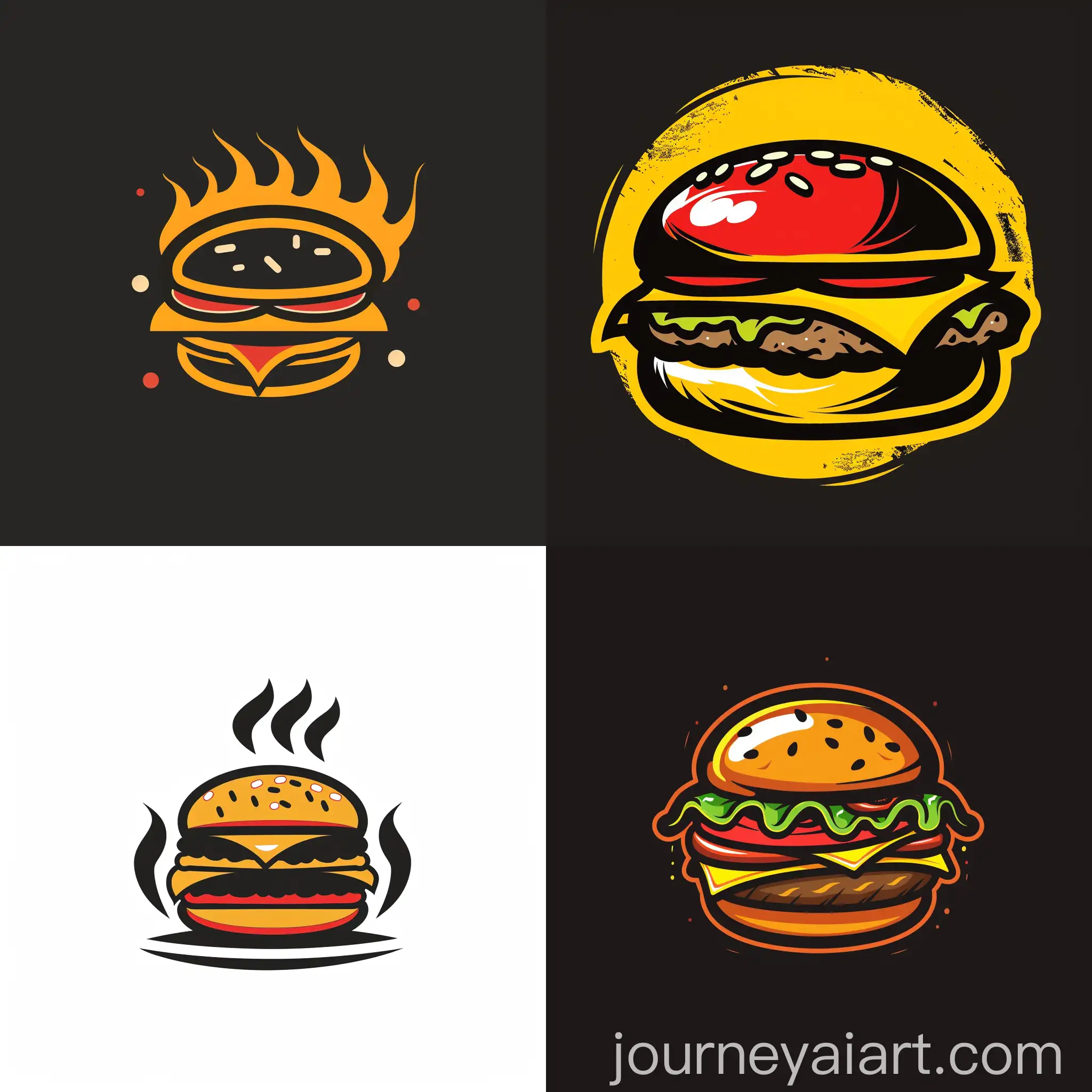 Colorful-Hamburger-Restaurant-Logo-Design