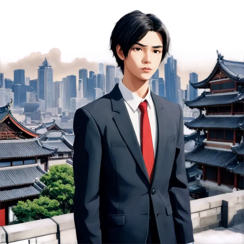 19YearOld-Thai-Teen-in-Dark-Suit-PNG-Image-with-ChineseStyle-Background-Anime-Style-High-Angle