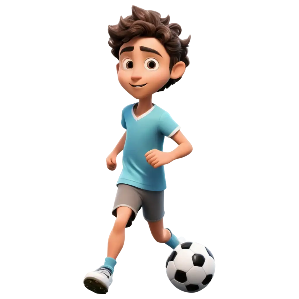 Cartoon-Teenager-Playing-Football-PNG-with-Foot-Correction-for-HighQuality-Versatile-Use