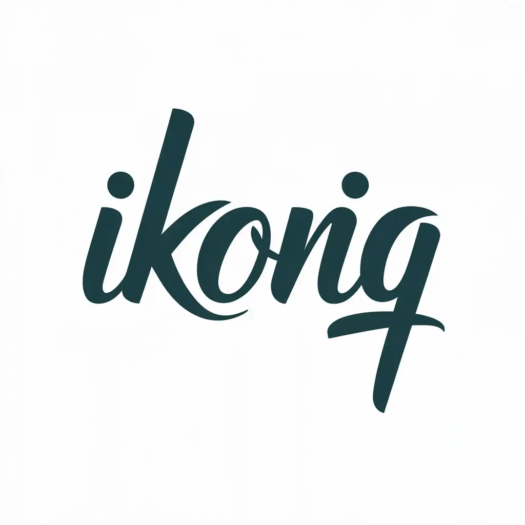 LOGO Design For IKONIQ Elegant Cursive Font in Religious Industry