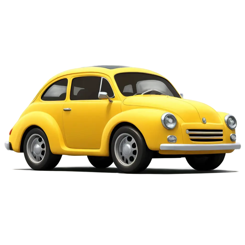 Stunning-Yellow-Cartoon-Car-PNG-Vibrant-Visuals-for-Creative-Projects