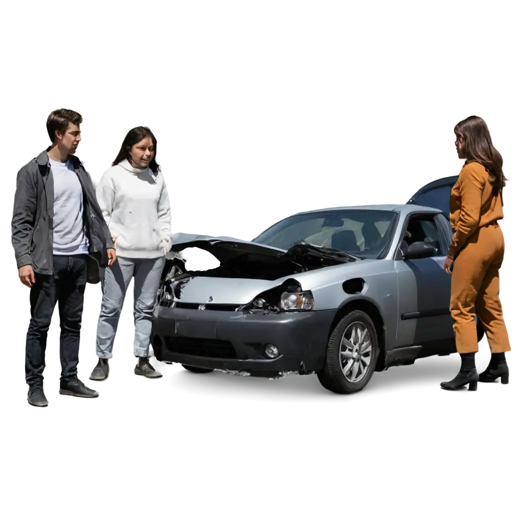 HighQuality-PNG-Image-of-a-Car-Accident-with-Two-People-Talking