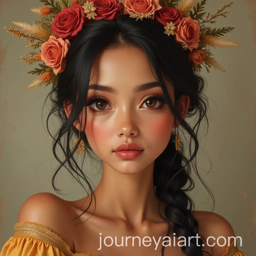 Filipina-Woman-in-Traditional-Attire-Portrait-Art