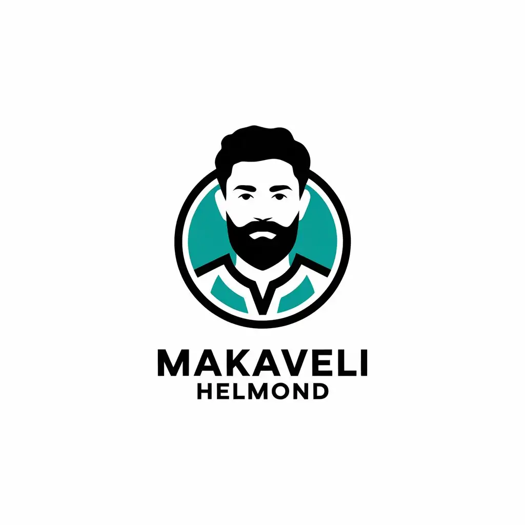 LOGO Design for Makaveli Helmond Man with Beard Symbol and Clear Background