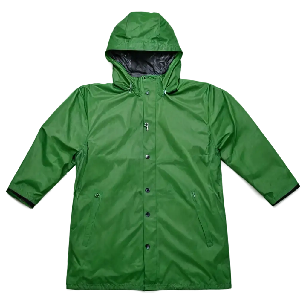 Flat-Green-Rain-Jacket-on-the-Floor-PNG-Image-for-HighQuality-Digital-Use