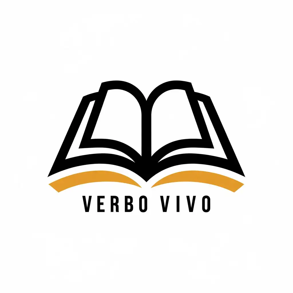 a vector logo design,with the text "VERBO VIVO", main symbol:bíblia,Moderate,be used in Religious industry,clear background