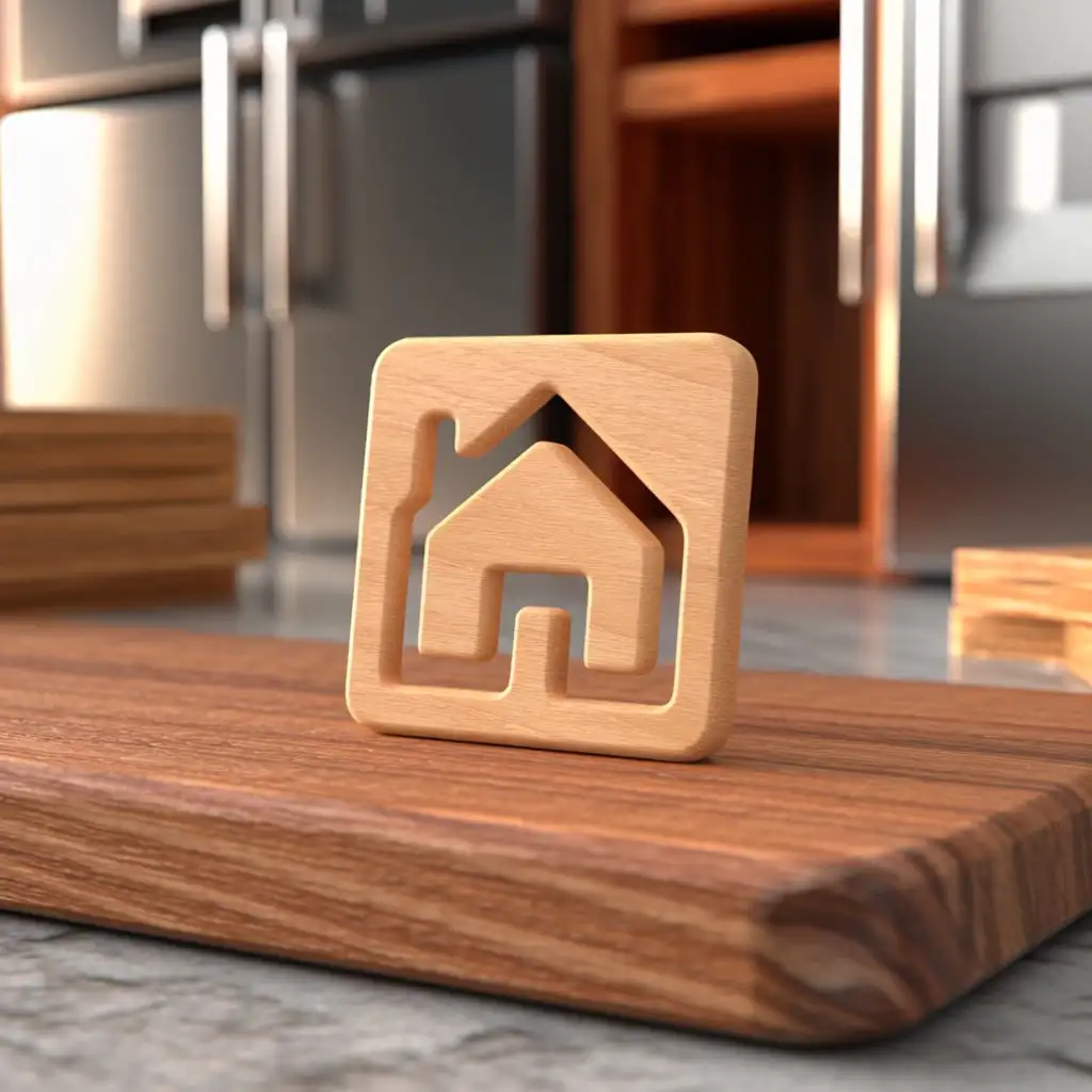 Artisan Wooden Souvenir Magnets on a Fridge