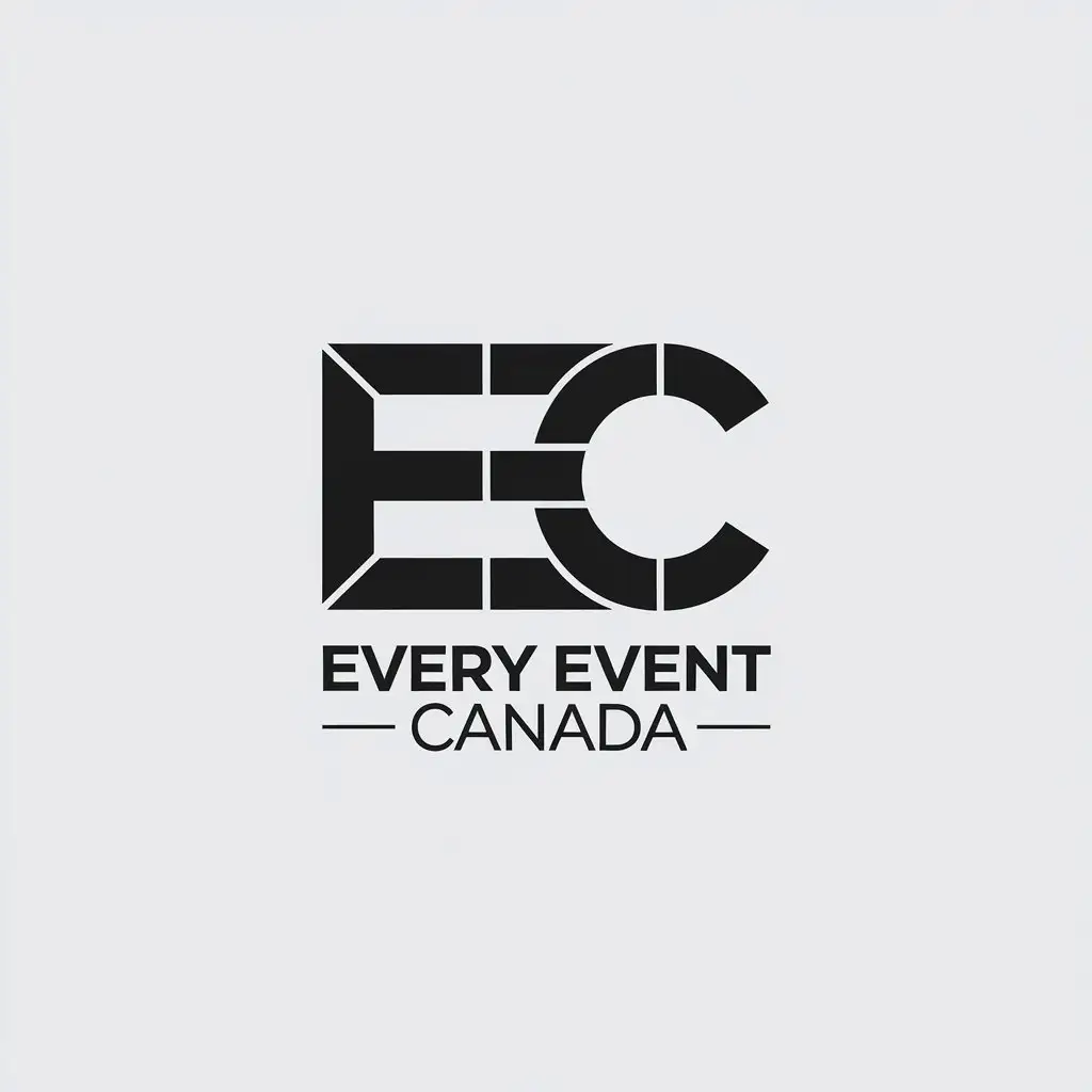 LOGO Design for Every Event Canada Minimalistic Vector Logo with EEC Symbol for Events Industry