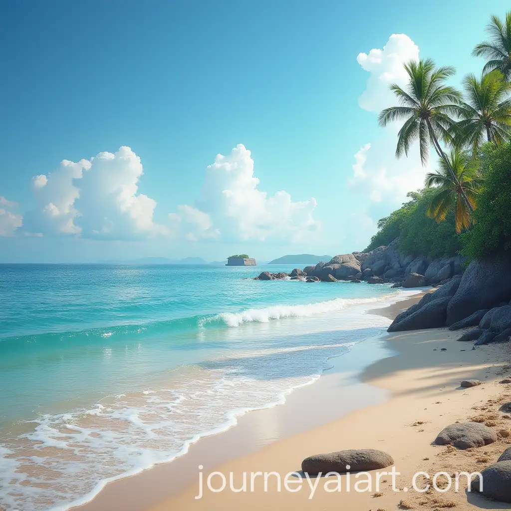 Stunning-Beach-and-Sea-Landscape-with-Calm-Waters