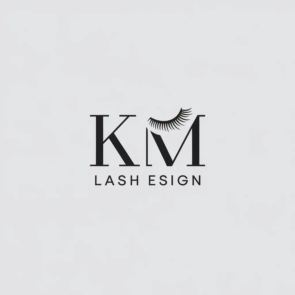 LOGO Design for KL Minimalistic Eyelash and Eye Symbol for Lash Design Industry