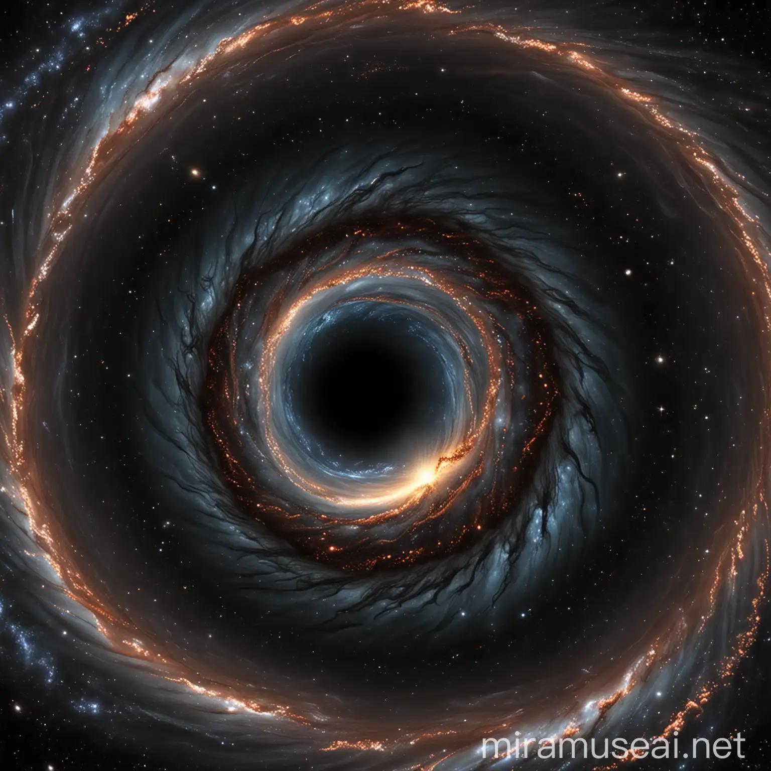 Galaxy Swallowed in a Black Hole