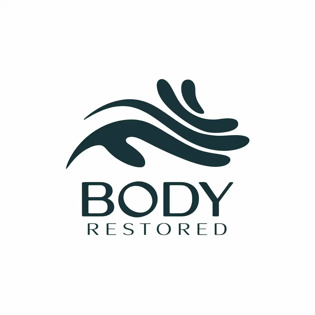 LOGO Design for Body Restored Professional and Modern Massage Business Logo with Clear Background