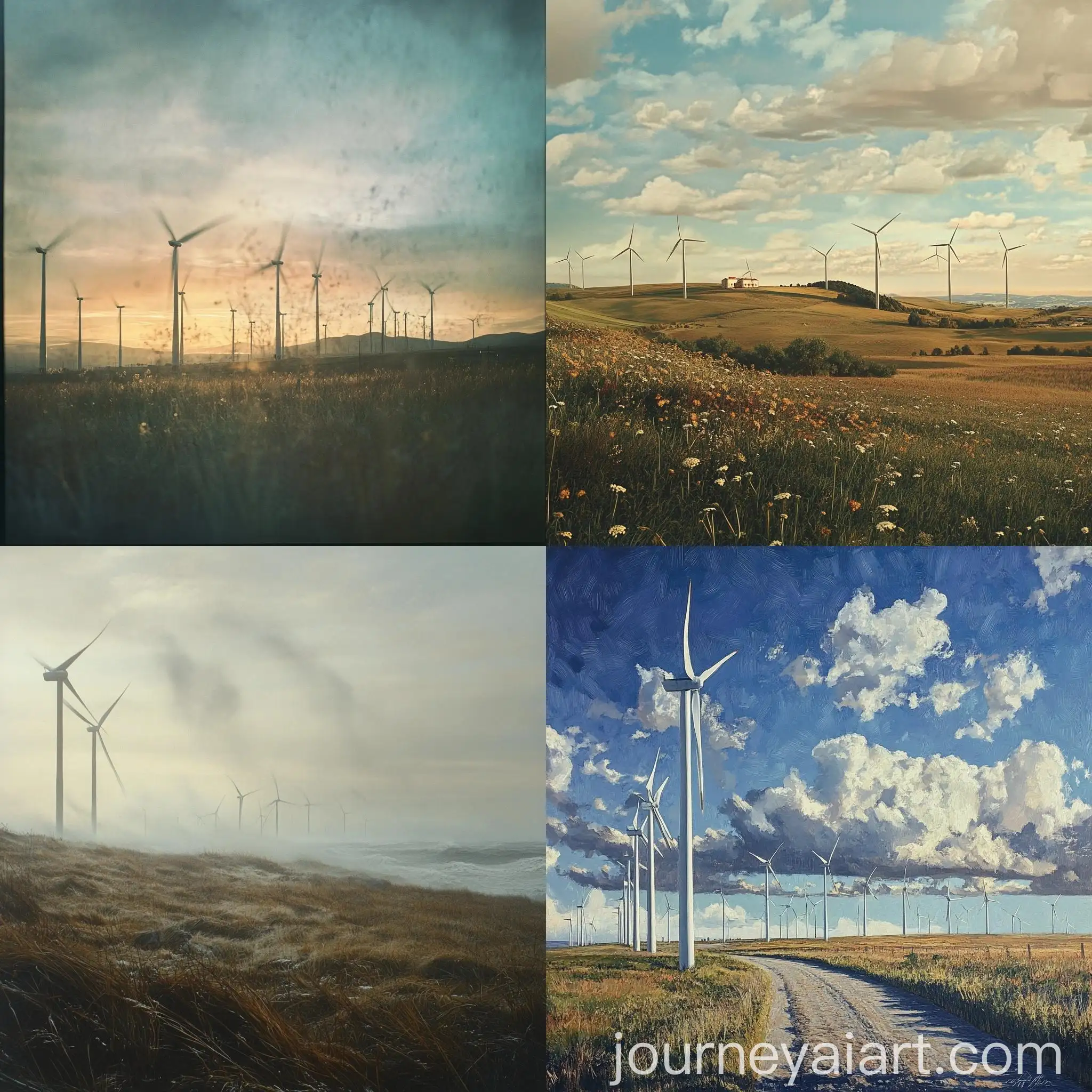 Windfarm-Landscape-with-Modern-Turbines-in-the-Sunlight