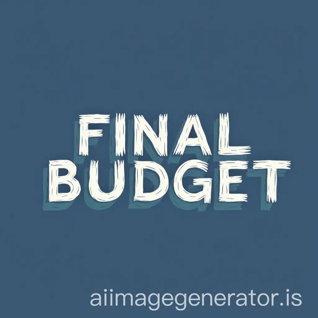 image with the inscription Final budget