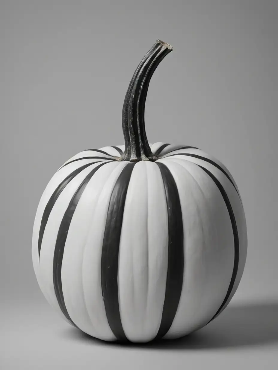 Simple Black and White Pumpkin Illustration