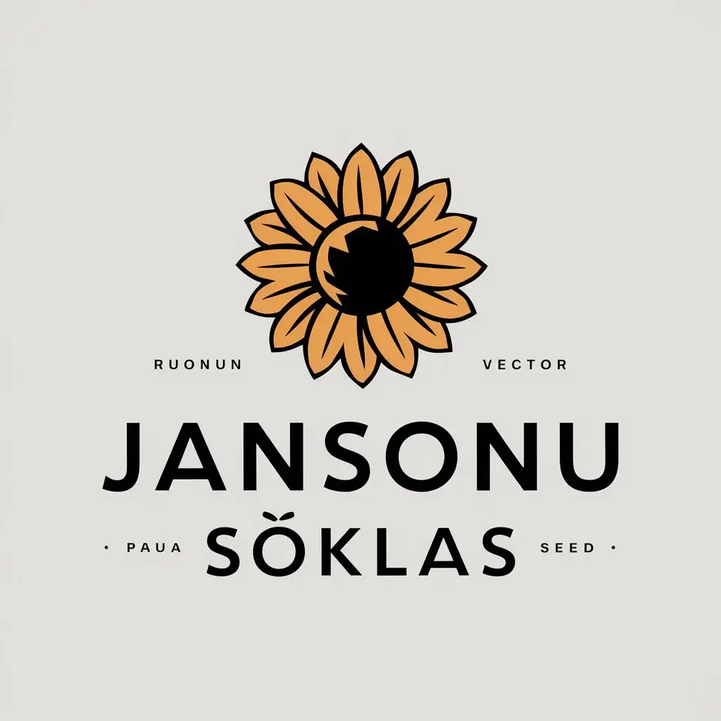 LOGO-Design-For-Jansonu-sklas-Sunflower-Seeds-Vector-Logo-on-Clear-Background