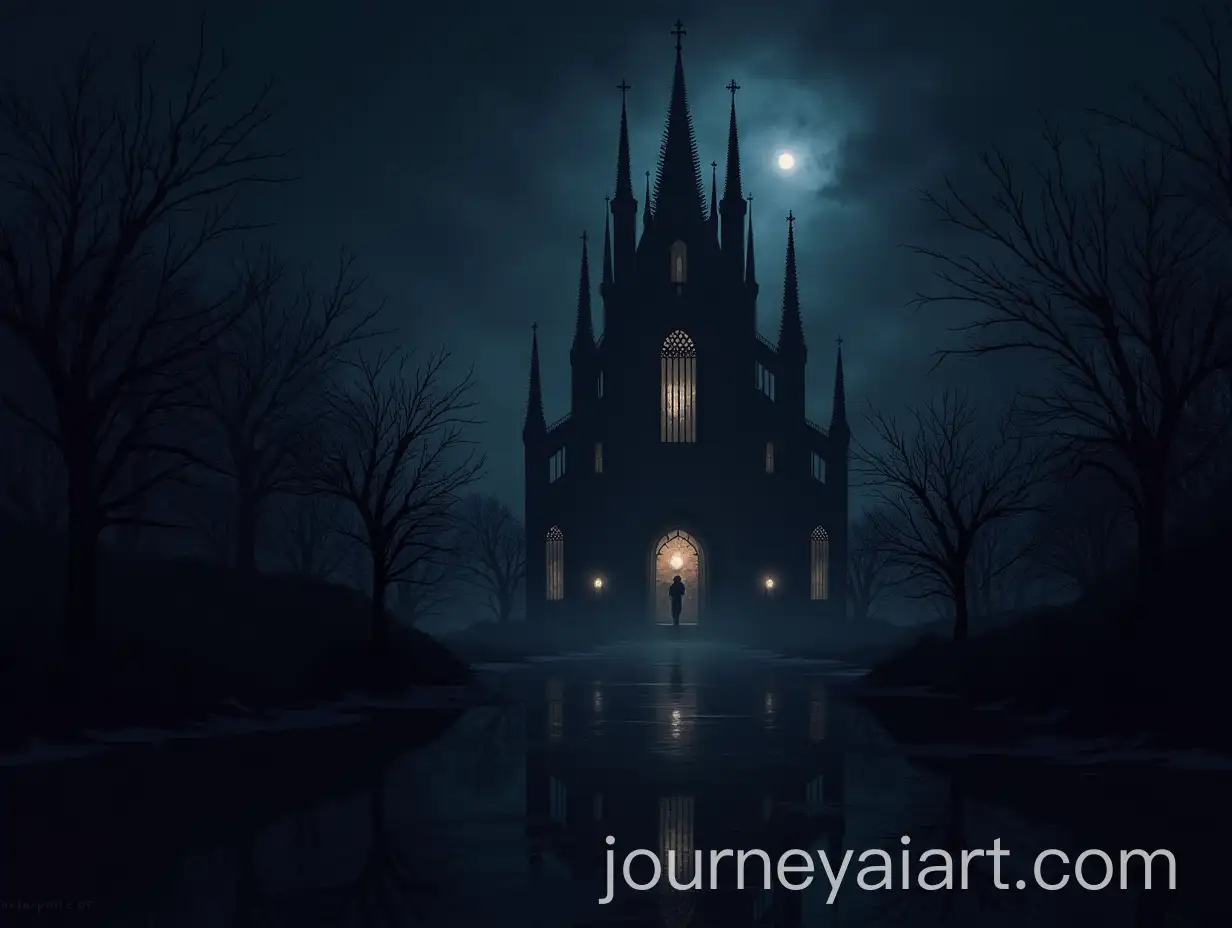 Gothic-Cathedral-at-Night-Terrifying-Beauty-in-High-Quality-Art