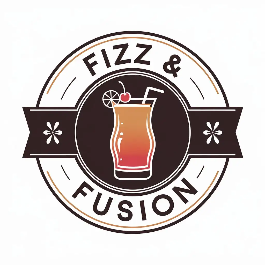 LOGO Design for Fizz Fusion Cocktail Mocktail Theme with Modern and Clean Aesthetic