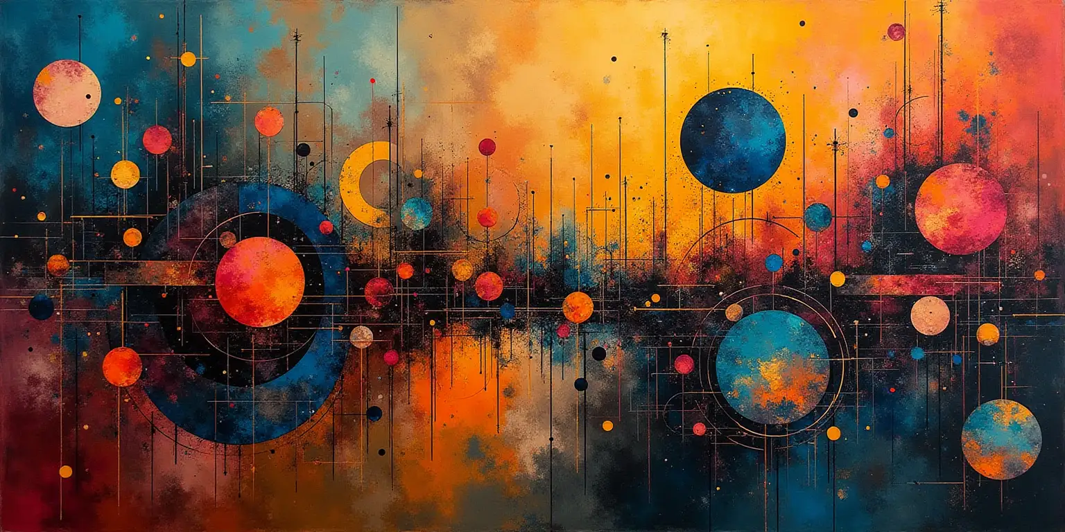 Stunning Yet Eccentric Organic Abstract Art with Modern Geometric Shapes