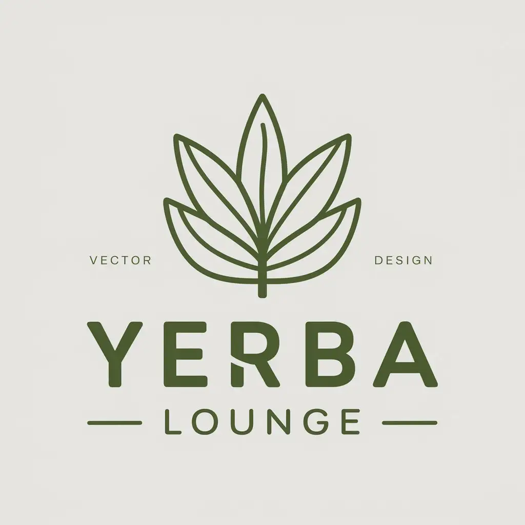 LOGO-Design-For-Yerba-Lounge-Herbal-and-Minimalistic-Vector-Logo-for-Restaurants