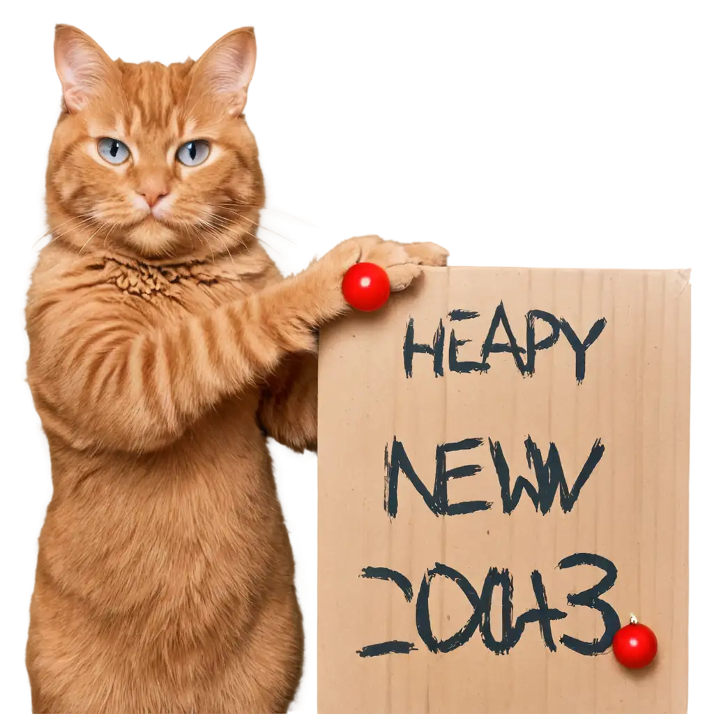 Cat-Holding-New-Year-Board-PNG-Image-Perfect-for-Celebrating-the-New-Year-with-Clarity-and-Style