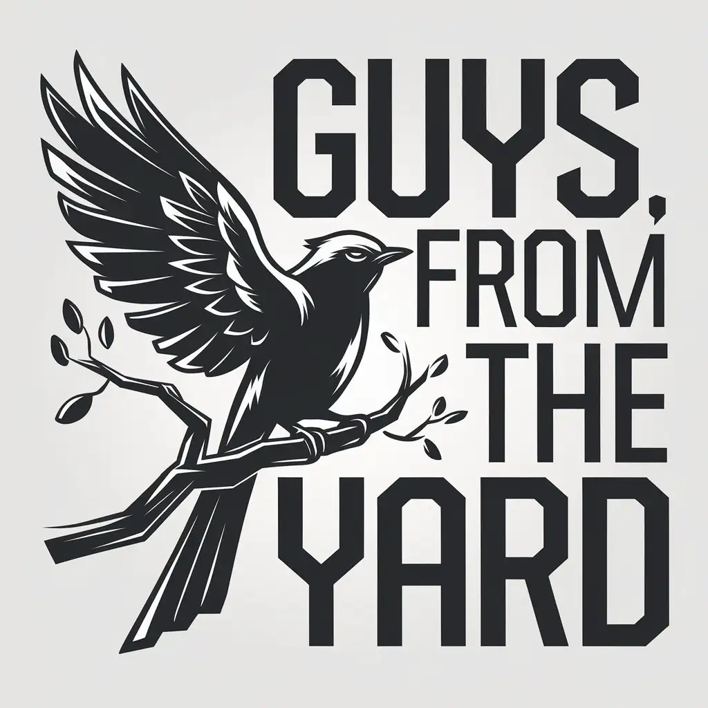 LOGO-Design-for-Guys-from-the-Yard-Masculine-Bird-Symbol-with-Clear-Background