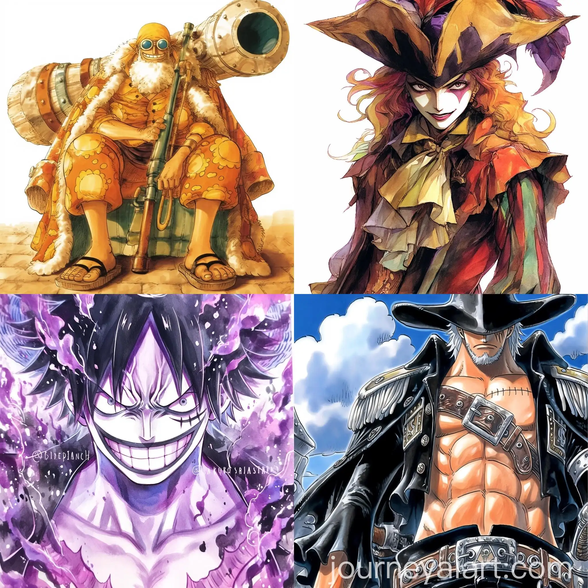 Watercolor-Style-Pirate-Character-from-Manga-One-Piece