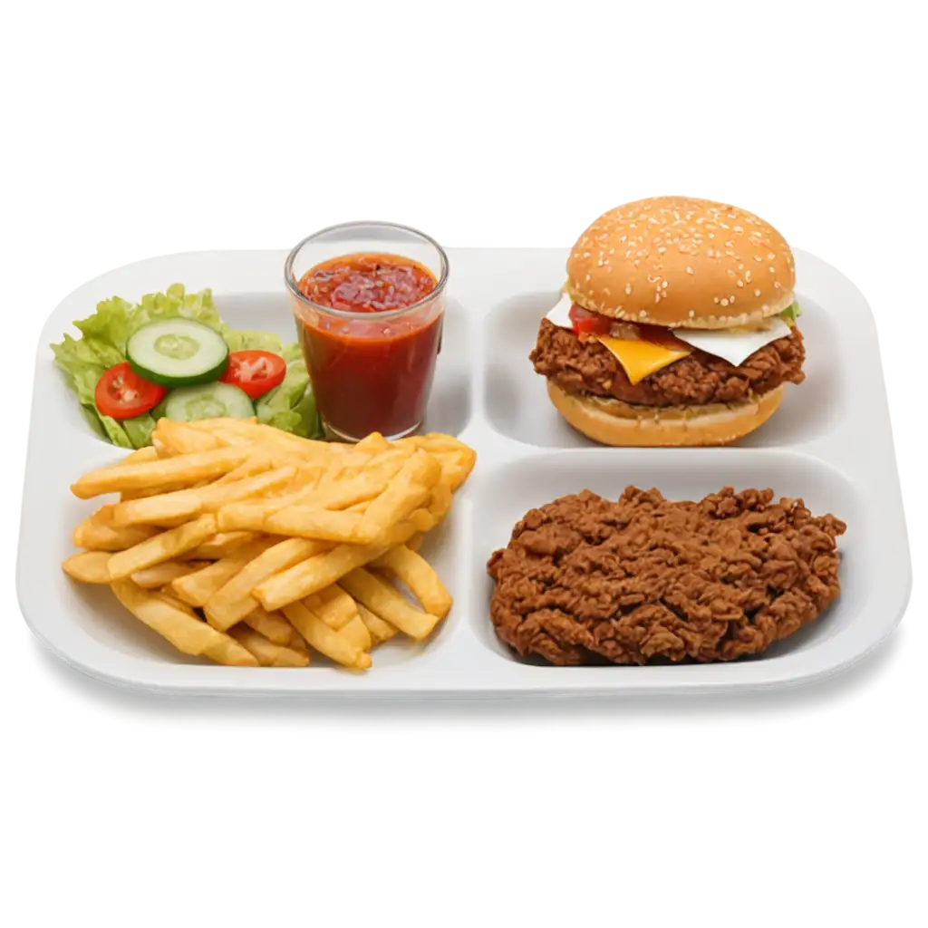 Fast-Food-Plate-PNG-Image-for-HighQuality-and-Clear-Digital-Use