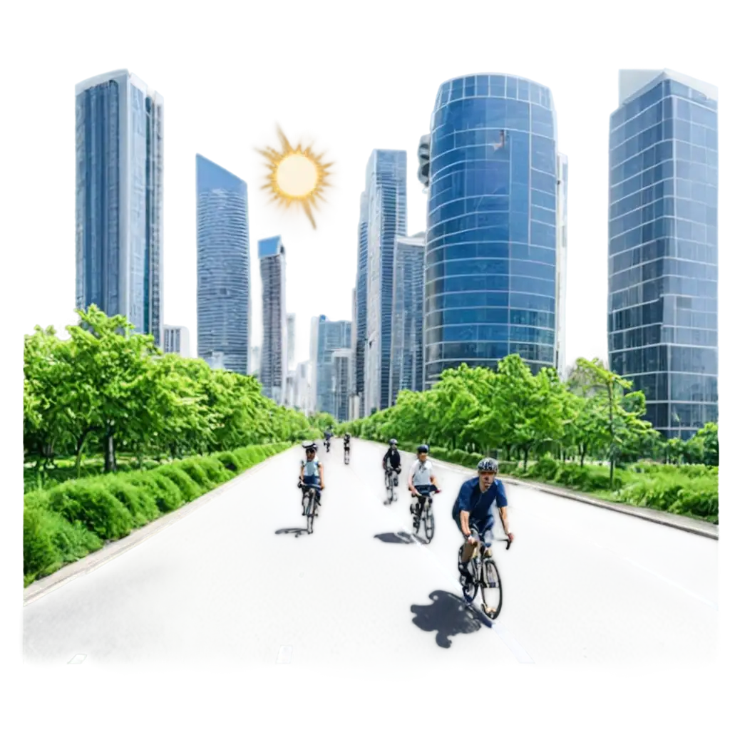 EcoFriendly-Green-City-PNG-Image-with-SolarPowered-Skyscrapers-and-Cyclists-on-Sustainable-Roads