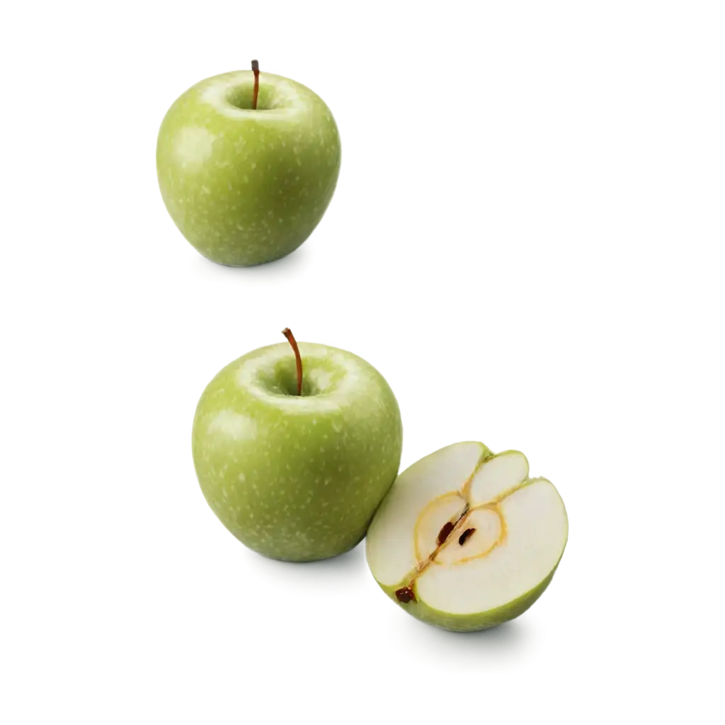 Vivid-PNG-Image-of-an-Apple-and-Sliced-Apple-Freshness-and-Detail-Combined