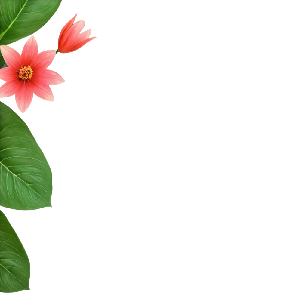 Create a high-resolution PNG image of a tropical flower