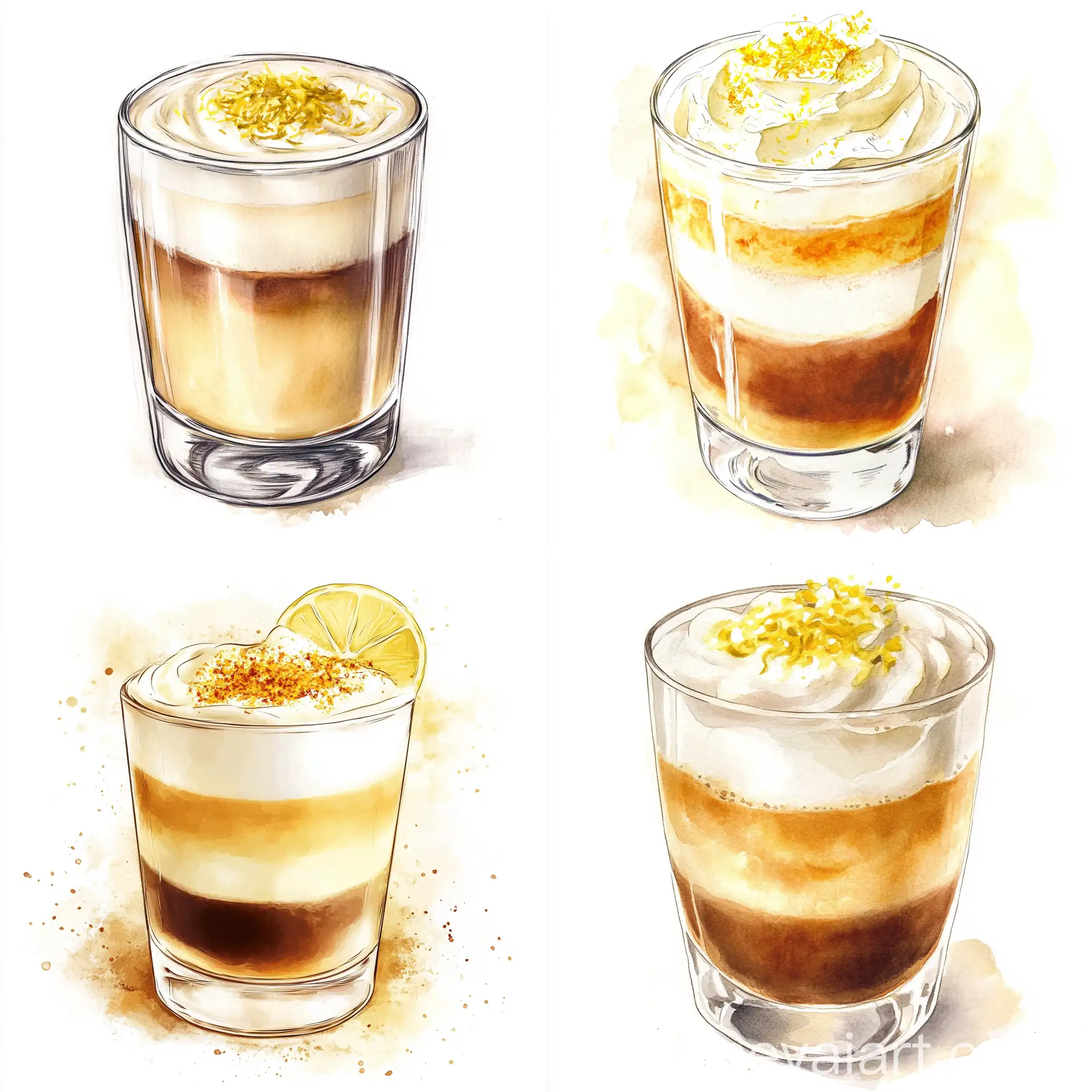 Watercolor-Style-Round-Glass-RAF-Drink-with-Layered-Coffee-Cream-and-Milk-Foam