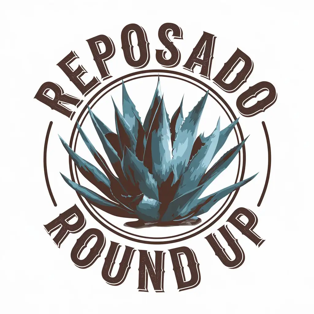 LOGO Design for Reposado Round Up Agave Tequila Symbol with Educational Theme