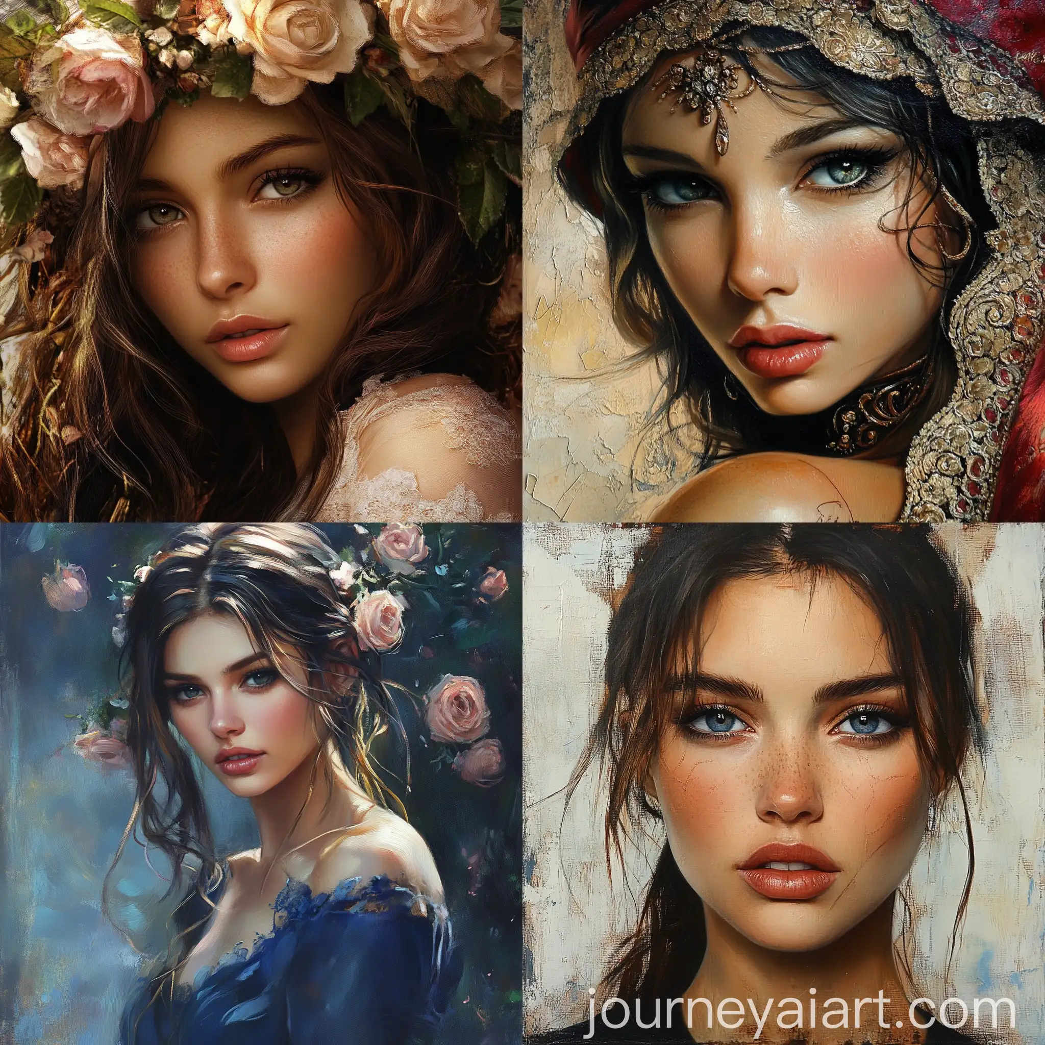 Beautiful-Women-Walking-in-a-Serene-Garden