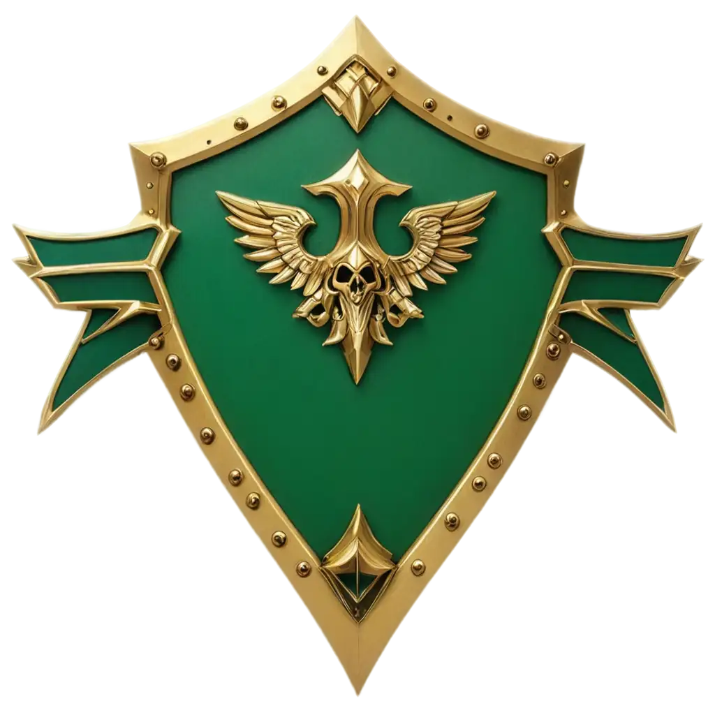 Priamrch-Green-Gold-Warhammer-40k-Crest-PNG-Image-Exquisite-Artwork-for-Gaming-Enthusiasts