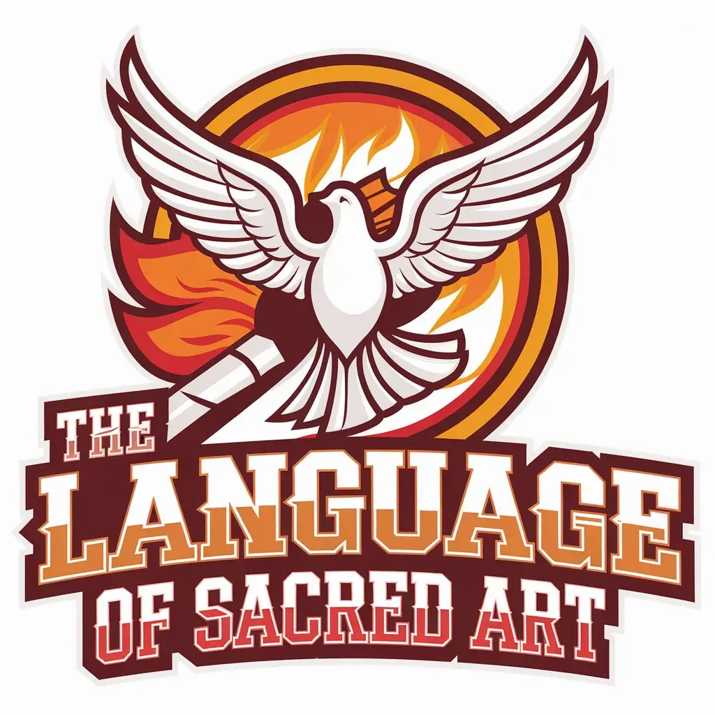 LOGO Design for The Language of Sacred Art Holy Spirit Inspired with Vibrant Colors